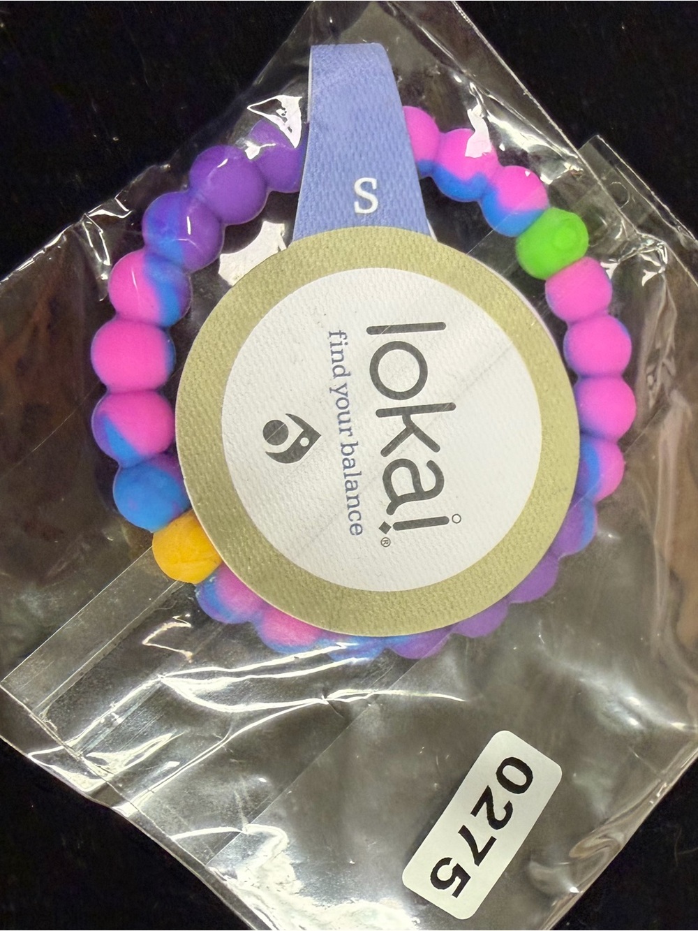 Lokai Kids Silicone Bead Bracelet - Purple, Pink, Blue & Green